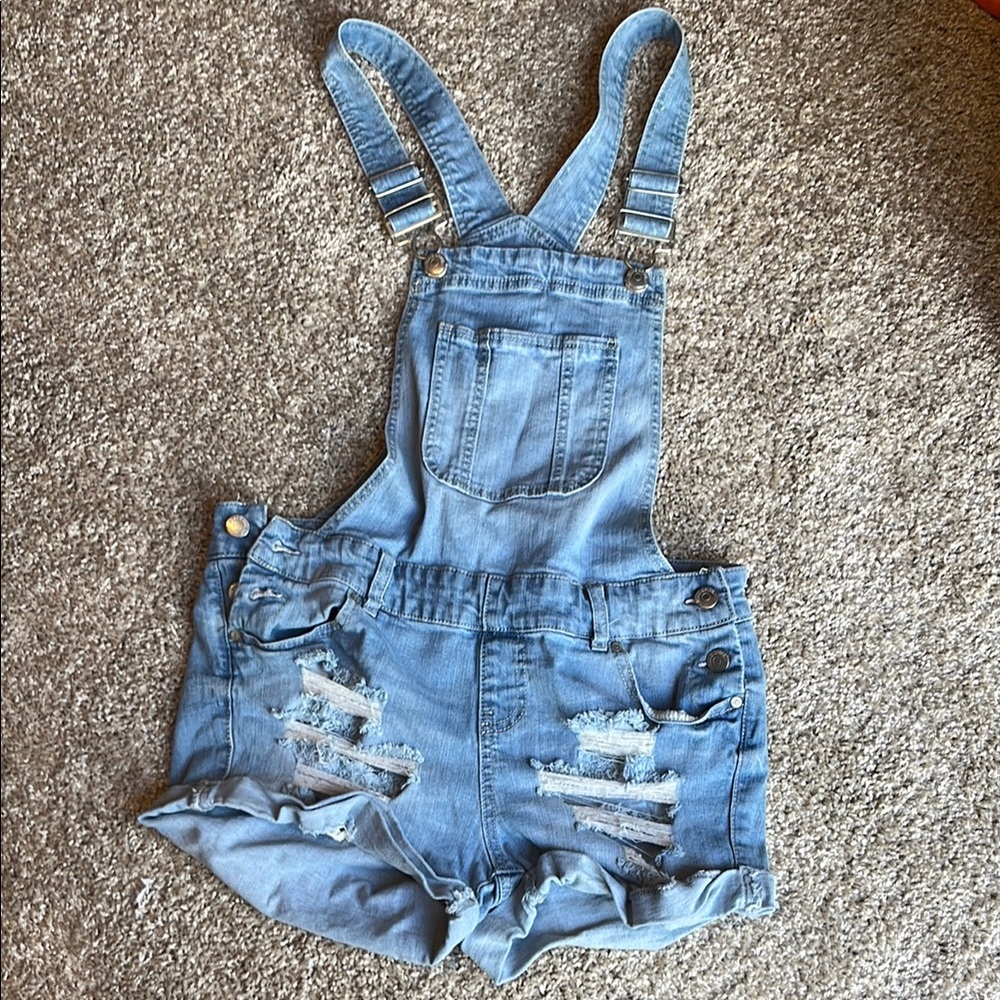 Blue Spice Light Blue Jean Shorts Distressed Casual